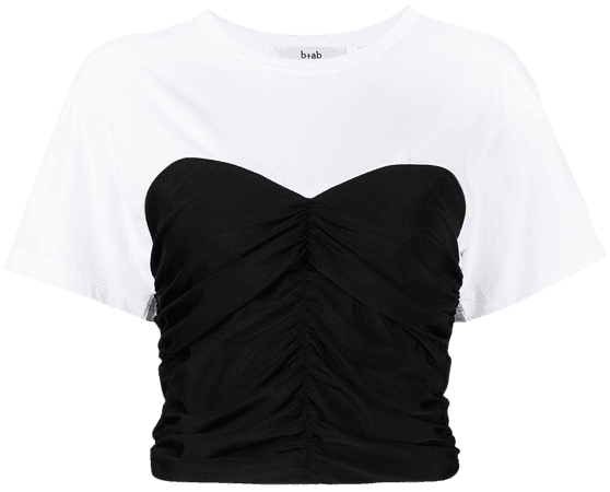 b+ab Corset Panel T-shirt - Farfetch