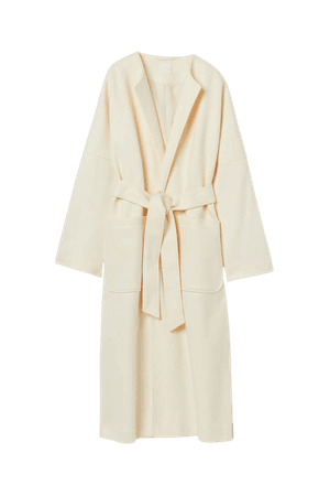 Long Coat - Light beige - Ladies | H&M US