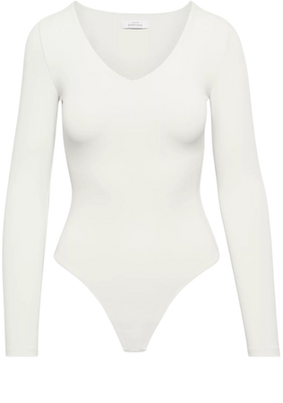 NWOT aritzia babaton contour V-neck bodysuit white M