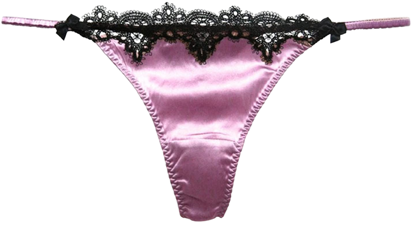  SilRiver Womens Silk Satin Thong Panties Lace G String