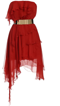 Strapless Red Maxi Dress