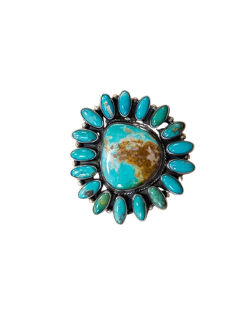 Royston Turquoise Ring Sz. 9 - Native American Turquoise Jewelry - Dakota Sky Stone