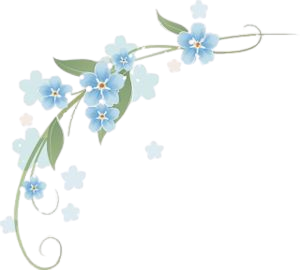 blue flower embellishment