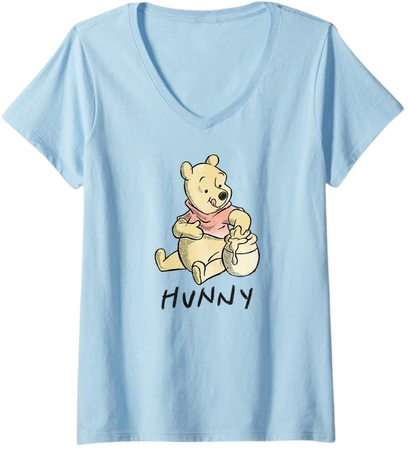 Amazon.com: Womens Disney Winnie the Pooh Hunny V-Neck T-Shirt : Clothing, Shoes & Jewelry