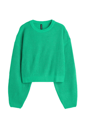 Rib-knit Sweater - Green - Ladies | H&M US
