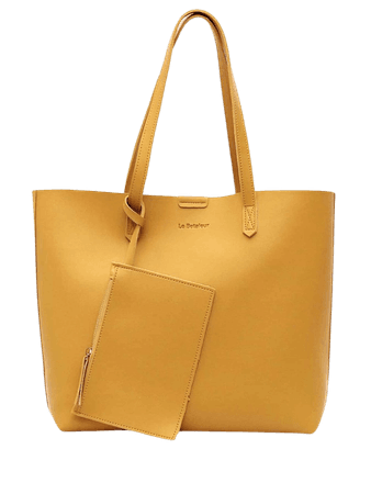 Minimalist Tote Bag With Coin Case | SHEIN mustard yellow