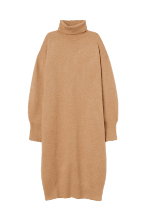 H&M sweater dress tan