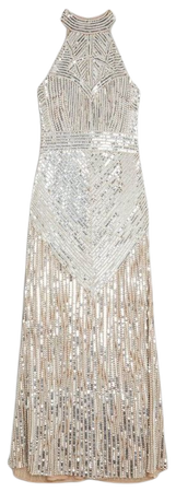 Petite Pearl Embellished Open Back Maxi Dress | Karen Millen