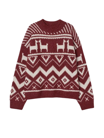 red print Christmas jumper