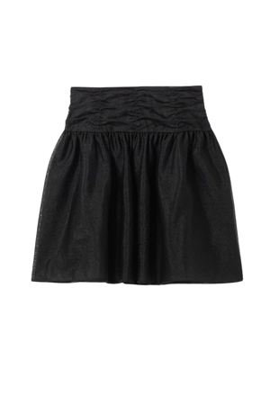 Short Layered Tulle Skirt - Black - Weekday WW