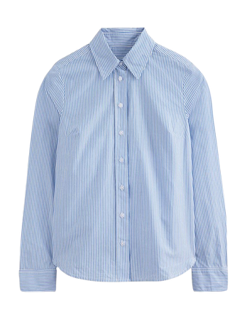 Sienna Cotton Shirt - Fine Blue Stripe | Boden US