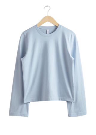 Relaxed Jersey Top - Light Blue - Tops & T-shirts - & Other Stories US