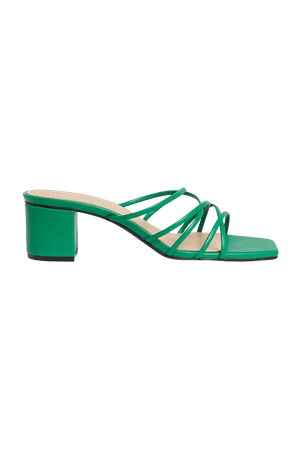 Green heeled mules - Green - Monki WW