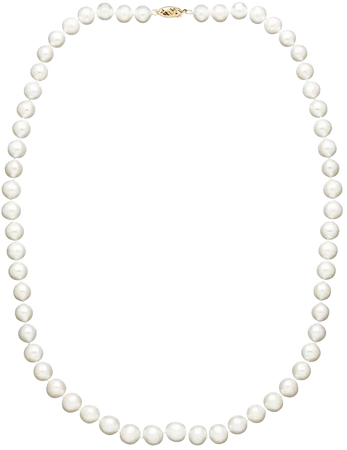 Freshwater by HONORA Freshwater Cultured Pearl Necklace in 10k Gold (6-7 mm)