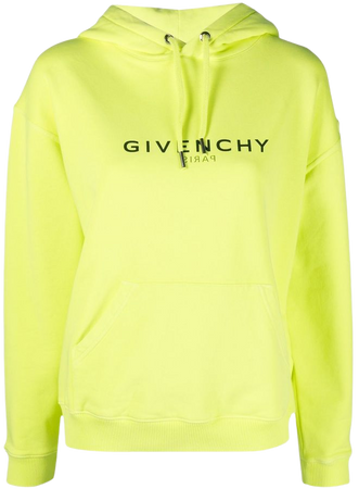 Shop Givenchy logo-print pullover hoodie with Express Delivery - FARFETCH