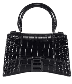 Balenciaga XS Hourglass Croc-Embossed Leather Top Handle Bag | SaksFifthAvenue