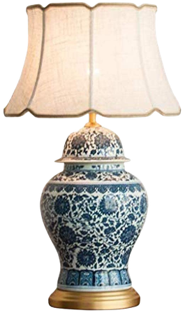 Jingdezhen Ceramic Table Lamp - Chinese Blue and White Porcelain Decorative Table Lamp Living Room Study Reading Lamp Retro Copper Bedside Lamp Button Switch (Size : M)-Large: Amazon.ca: Tools & Home Improvement