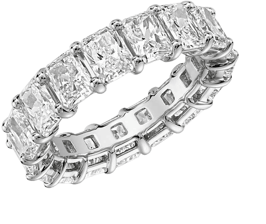 Radiant Cut Diamond Eternity Ring in Platinum (7.0 ct. tw.) | Blue Nile