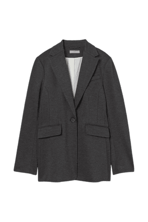 Fitted Jacket - Dark gray melange - Ladies | H&M US