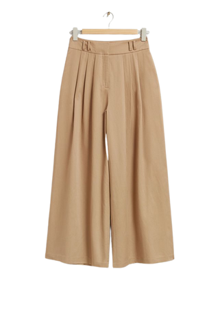 Wide-Leg Trousers - Dusty Beige - Wide trousers - & Other Stories US