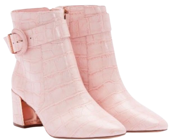 pink leather boots