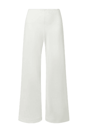 Kersti Woven Wide-leg Pants - White