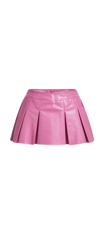 pink faux leather skirt
