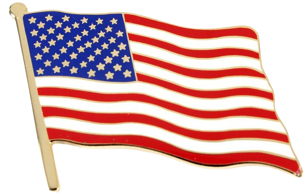 Oversized Large American Flag Lapel Pin - 2"