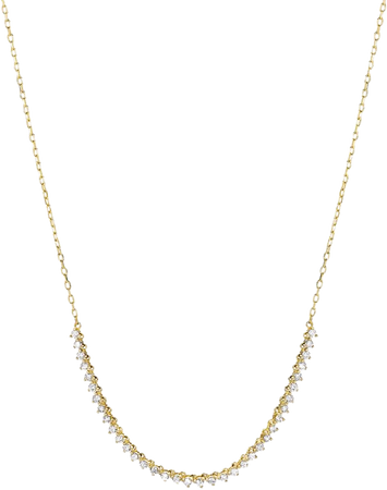 Diamond Half Tennis Necklace | Mejuri