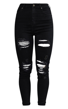 black jeans with holes