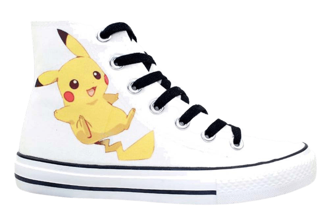 Xcoser Pikachu Shoes Cute Pattern White Sneakers Any Size:the Best Cosplay Masks on Xcoser.com