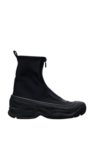 ZIPPERED TECHNICAL FABRIC ANKLE BOOTS - Black | ZARA United States