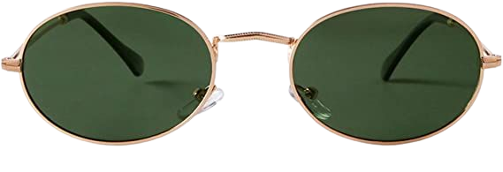 Amazon.com: GIFIORE Oval Sunglasses Vintage Retro 90s Sunglasses Trendy Designer Glasses for Women Men (Gold Frame Green Lens) : Clothing, Shoes & Jewelry