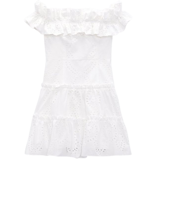 STRAPLESS MINI DRESS - Oyster White | ZARA United States