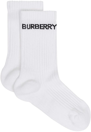 Burberry logo-intarsia technical stretch-cotton socks - FARFETCH