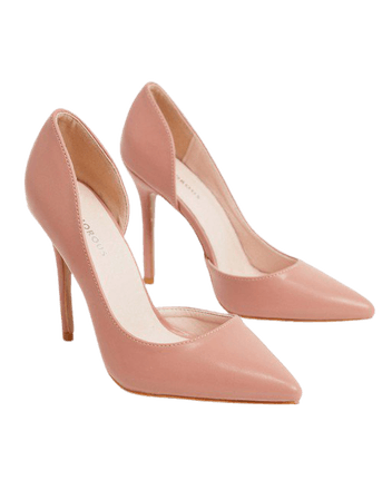 Glamorous D'orsay pumps in blush | ASOS