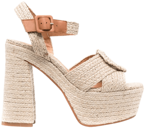 Shop Castañer amaia braided platform sandals with Express Delivery - FARFETCH