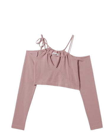 Zenia Crop Long Sleeve - Dusty pink - Weekday WW