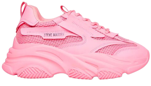 POSSESSION Hot Pink Platform Sneaker | Women's Lace Up Sneakers – Steve Madden