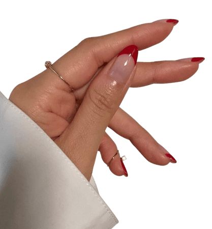red French nails