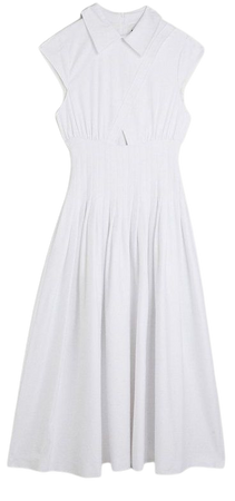 Cotton Wrap Detail Full Skirt Midaxi | Karen Millen