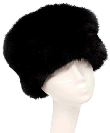Prada Black Fox Fur Hat