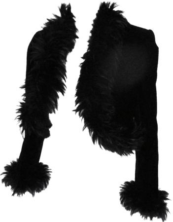 fur lined black cardigan