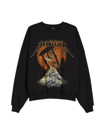 Hoodie with a Metallica print - Sweatshirts and hoodies - Woman | Bershka