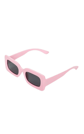 Baby Pink Lens Chunky Square Frame Sunglasses | PrettyLittleThing USA