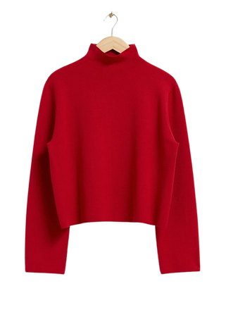 Boxy Turtleneck Knit Jumper - Red - & Other Stories WW