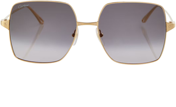 Santos de Cartier square sunglasses in black - Cartier Eyewear Collection | Mytheresa