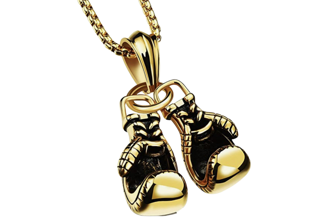 gold boxing necklace