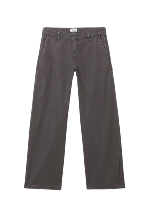 Loose Carpenter Canvas Trousers - Dark Grey - Weekday WW
