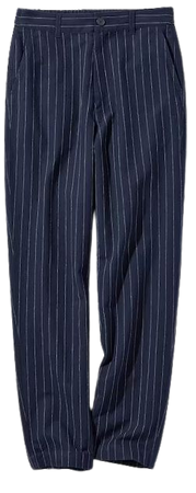 Linen Cotton Tapered Pants (Pinstripe) (Tall) | UNIQLO US